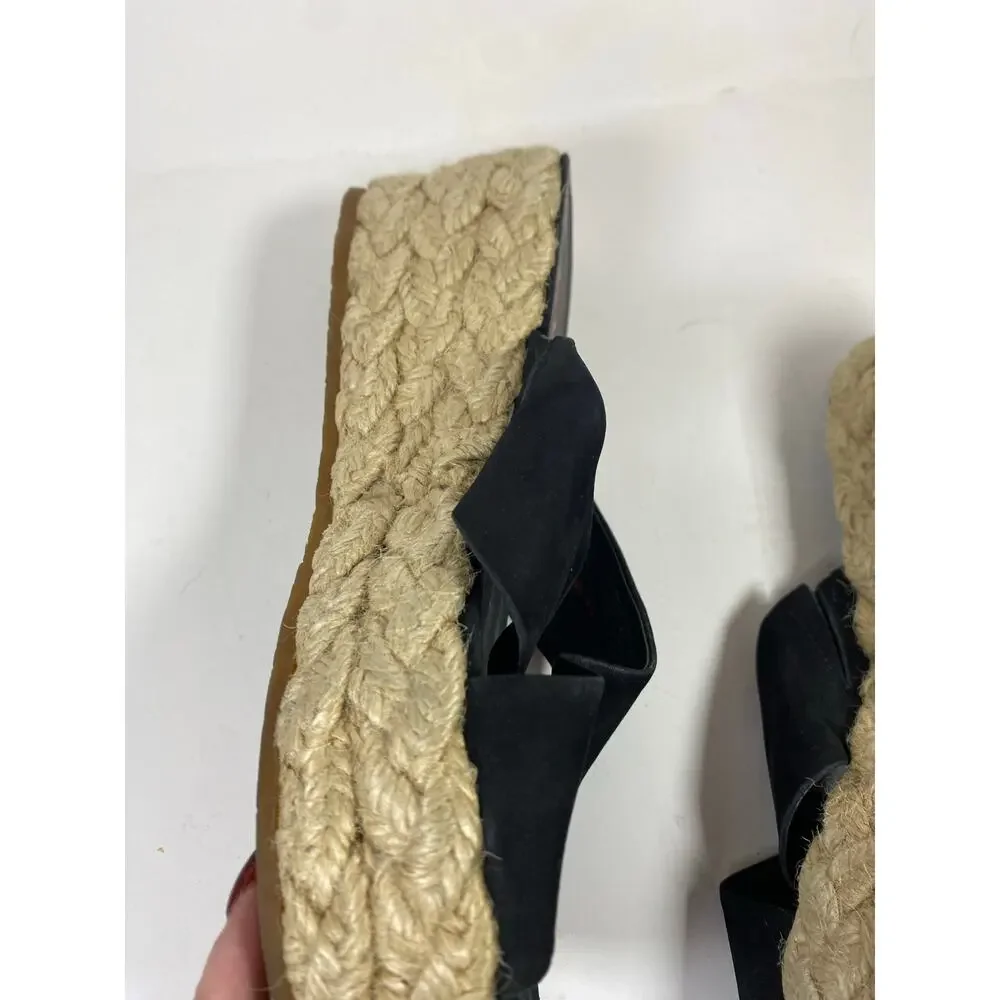 Michael Kors Women’s Black Crisscross Espadrille Slide